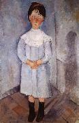 Amedeo Modigliani Little girl in blue oil